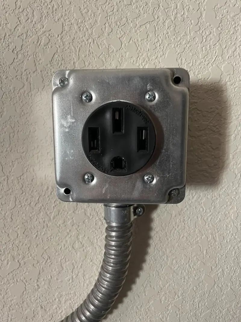 NEMA 14-50 outlet installed for Electrical Panel Upgrade in Nappanee